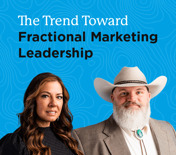 Two FCMOs with text: The Trend Toward Fractional Marketing Leadership