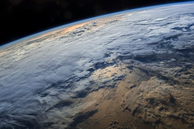Close up of earth's surface.