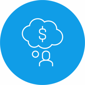 Thought bubble with dollar sign